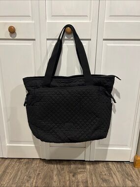 Bagsmart Quilted Black Tote Bag